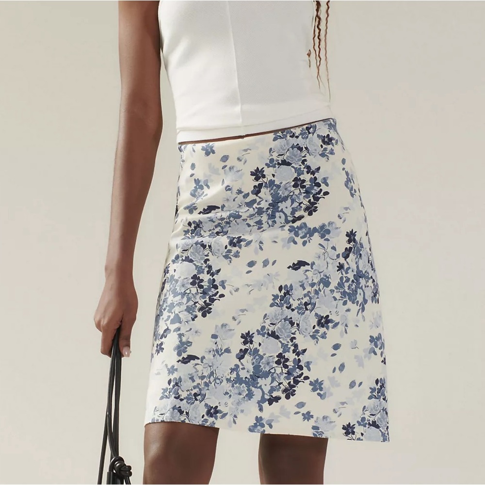 NWT Anthropologie Tilda Linen Knee-Length Slip Skirt Size XS - Picture 2 of 7